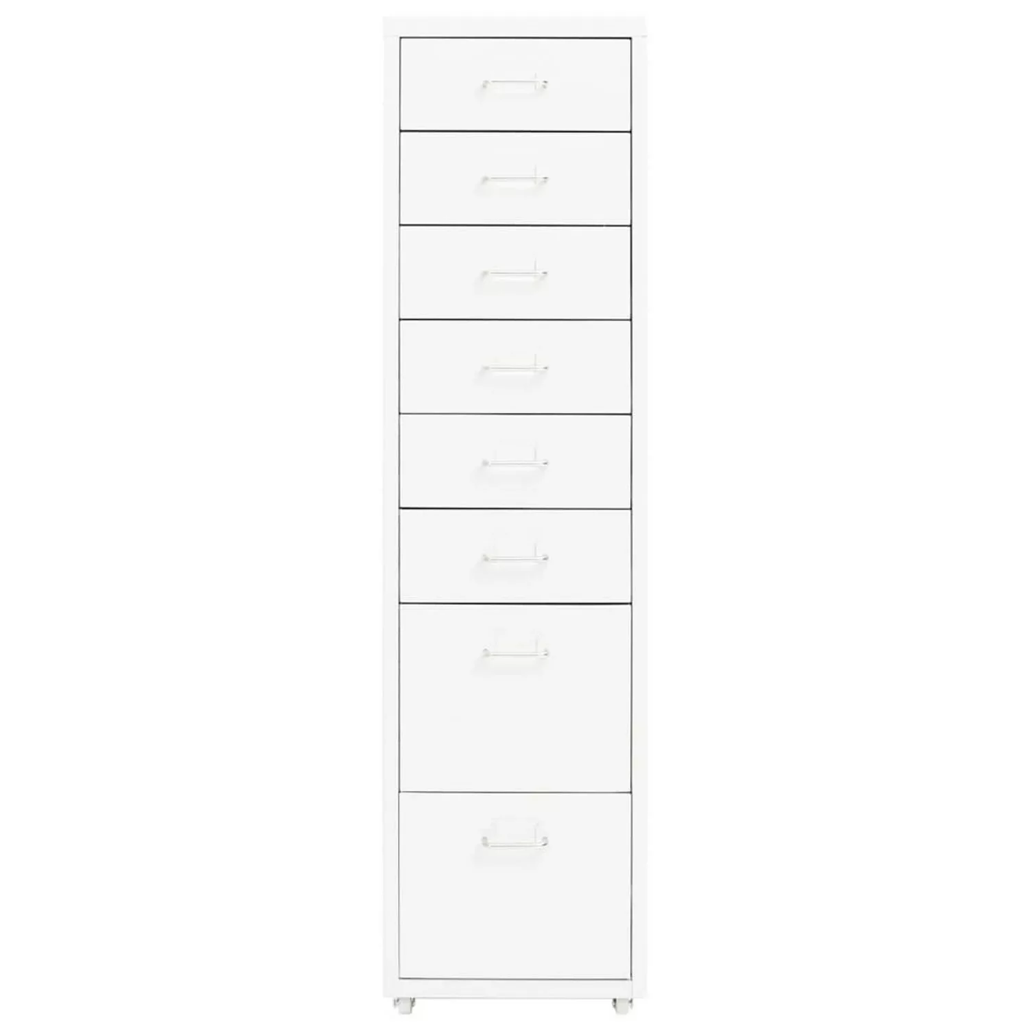 vidaXL Aktenschrank Aktenschrank mit Rollen Weiß 28x41x109 cm Metall günstig online kaufen