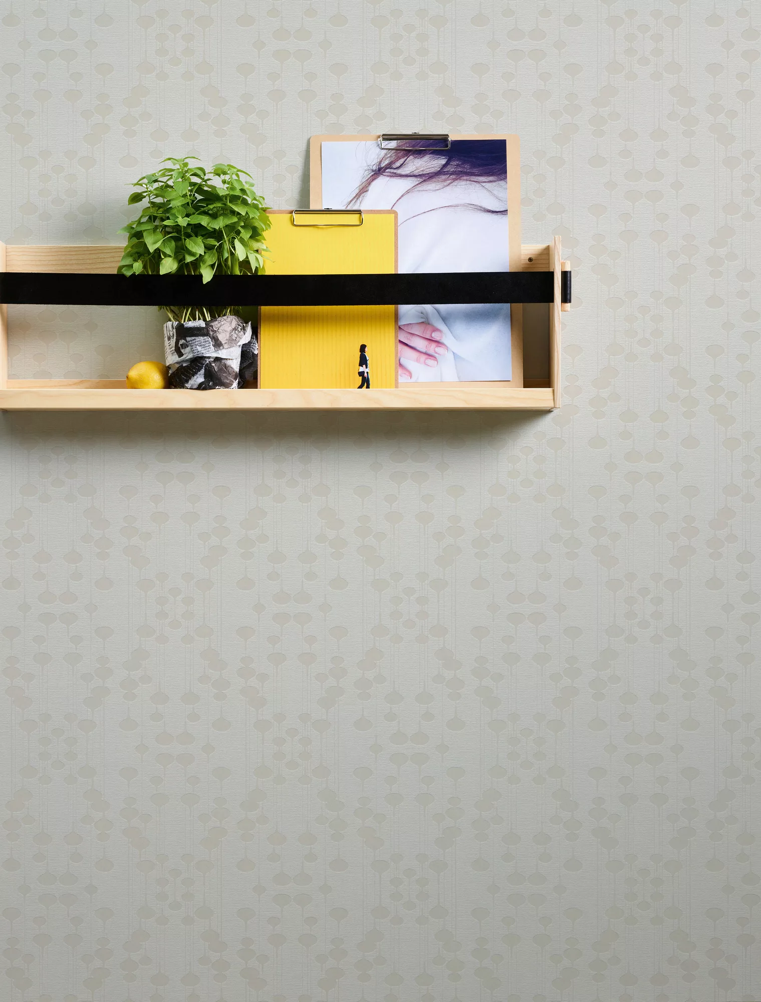 Bricoflor Moderne Mustertapete Weiß Beige Helle Vliestapete mit Muster Skan günstig online kaufen