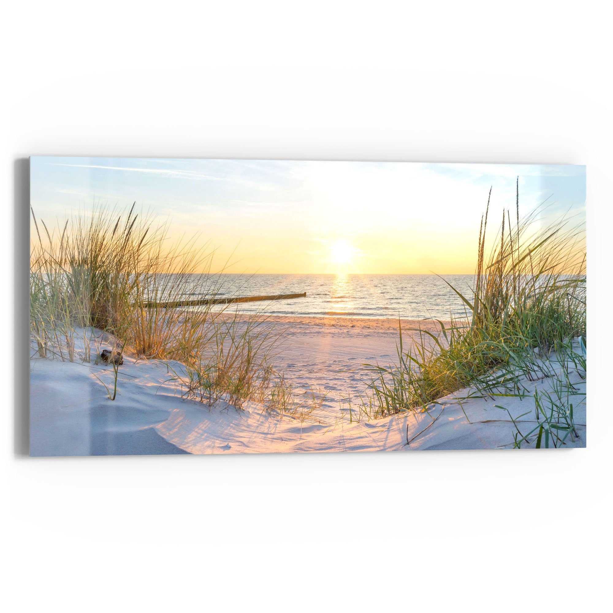 DEQORI Glasbild 'Abendsonne an der Ostsee', günstig online kaufen