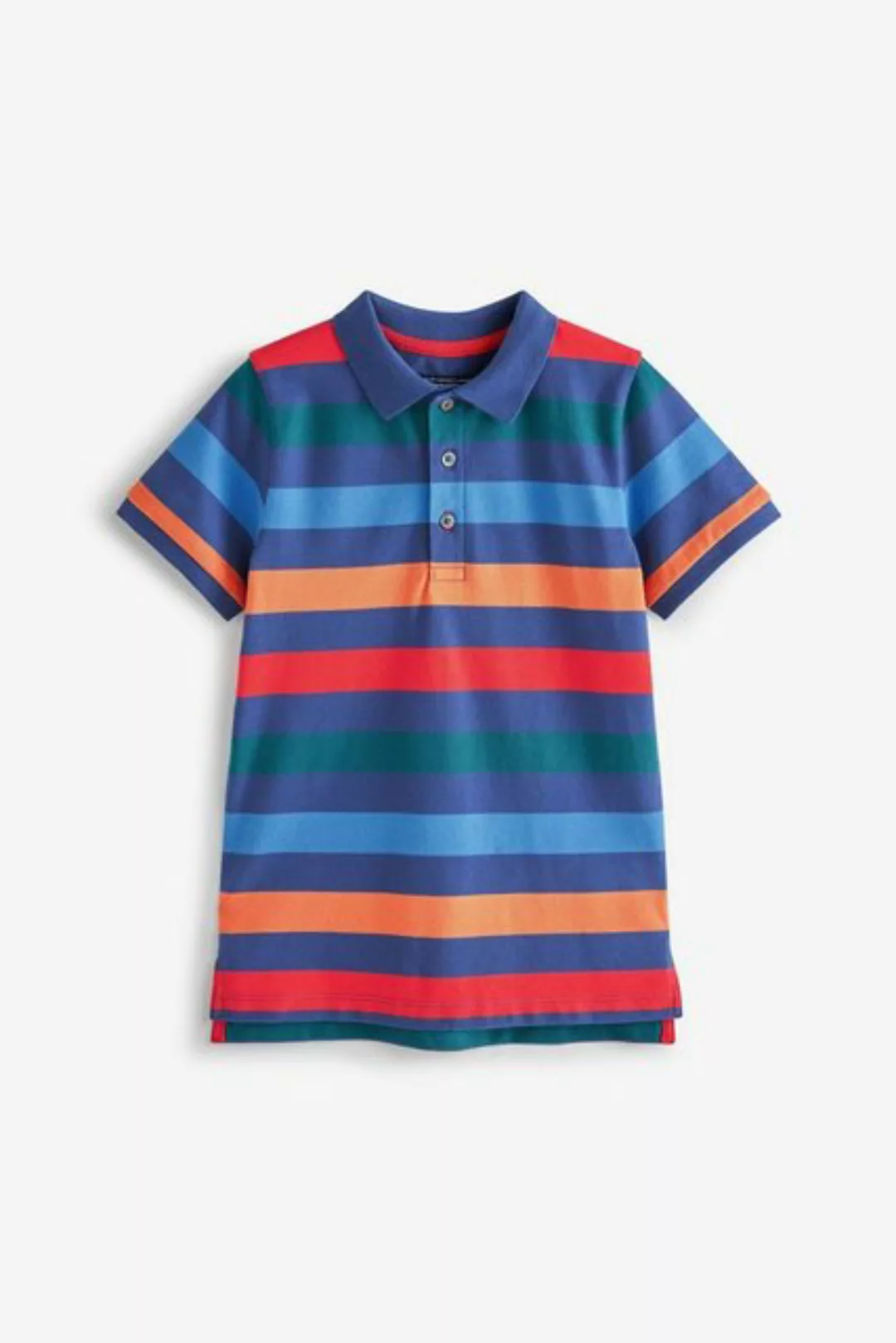 Next Poloshirt Kurzärmeliges Polo-Shirt mit Streifen (1-tlg) günstig online kaufen