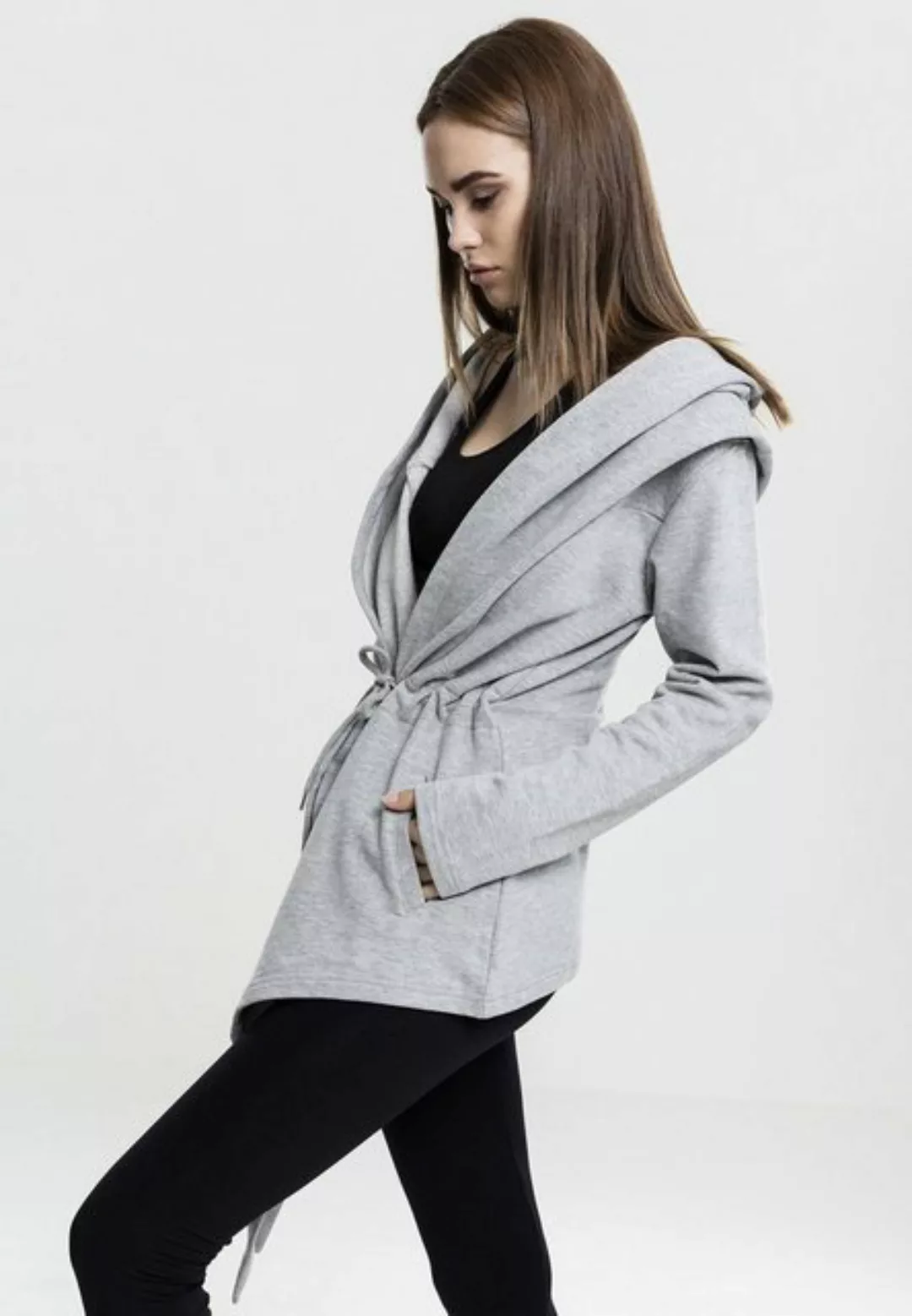 URBAN CLASSICS Strickjacke "Urban Classics Damen Ladies Hooded Sweat Cardig günstig online kaufen