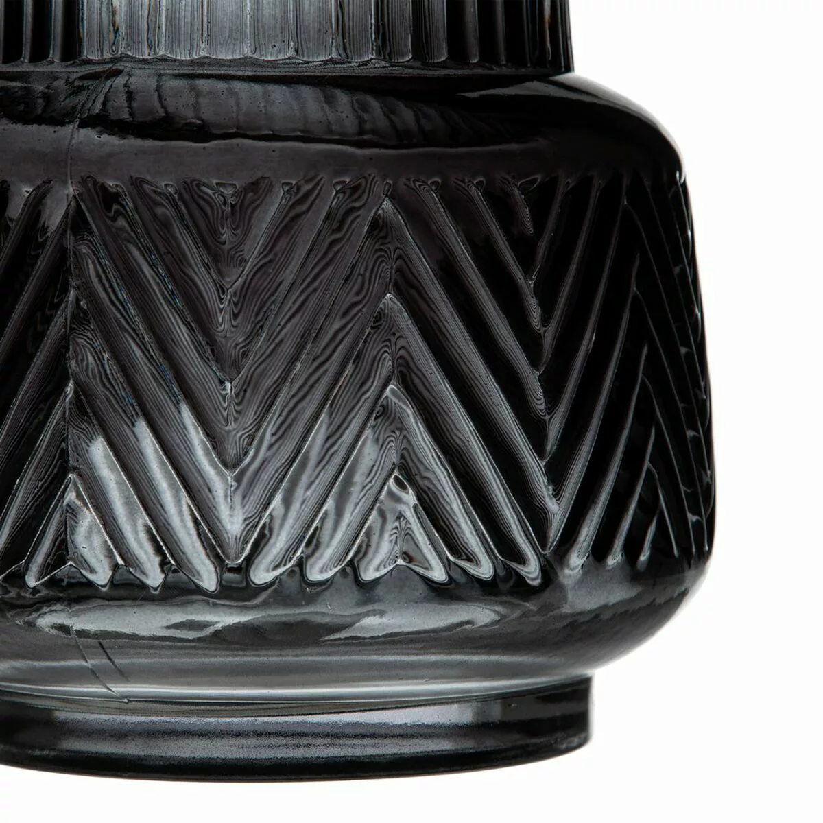 Vase 17 X 17 X 23,5 Cm Grau Glas günstig online kaufen