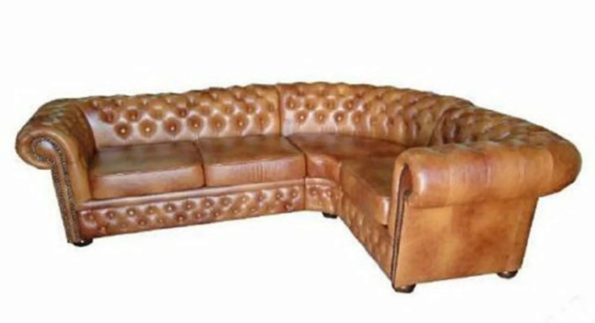 JVmoebel Ecksofa Leder Chesterfield Ecksofa Couch Polster Eck 100% Leder So günstig online kaufen