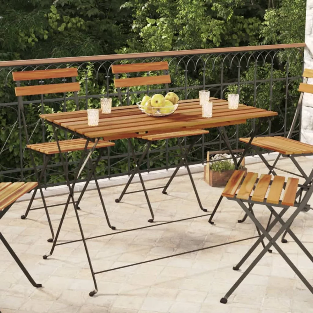 Vidaxl Bistrotisch Klappbar 100x54x71 Cm Massivholz Akazie Und Stahl günstig online kaufen