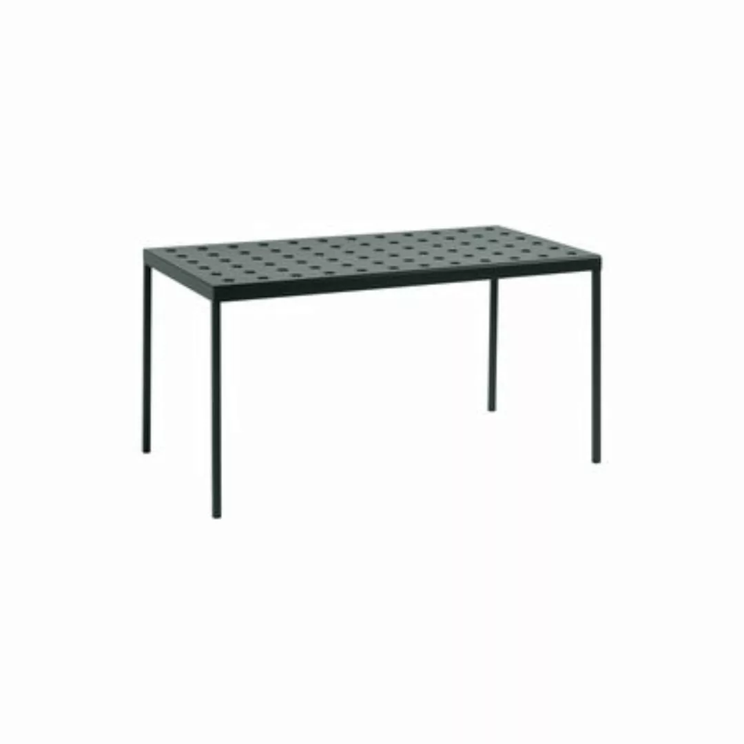 rechteckiger Tisch Balcony metall grün / 144 x 76 cm - Stahl - Hay - Grün günstig online kaufen