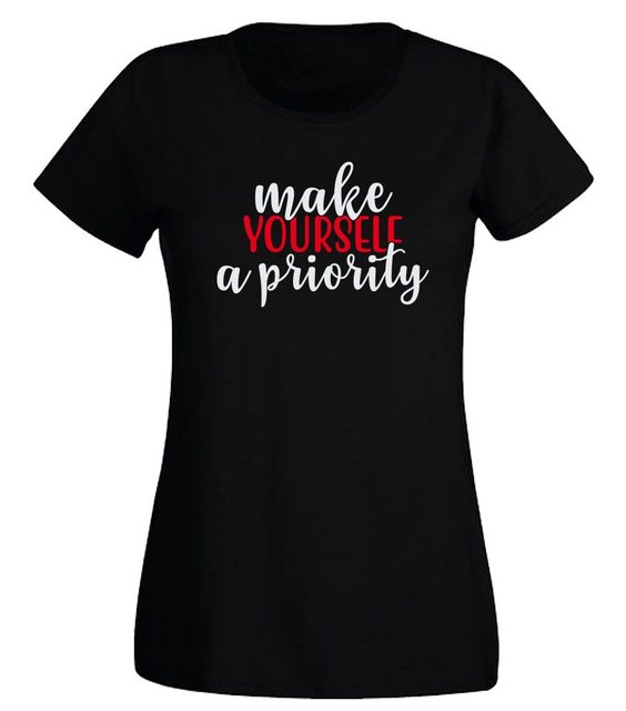 G-graphics T-Shirt Damen T-Shirt - Make yourself a priority mit trendigem F günstig online kaufen