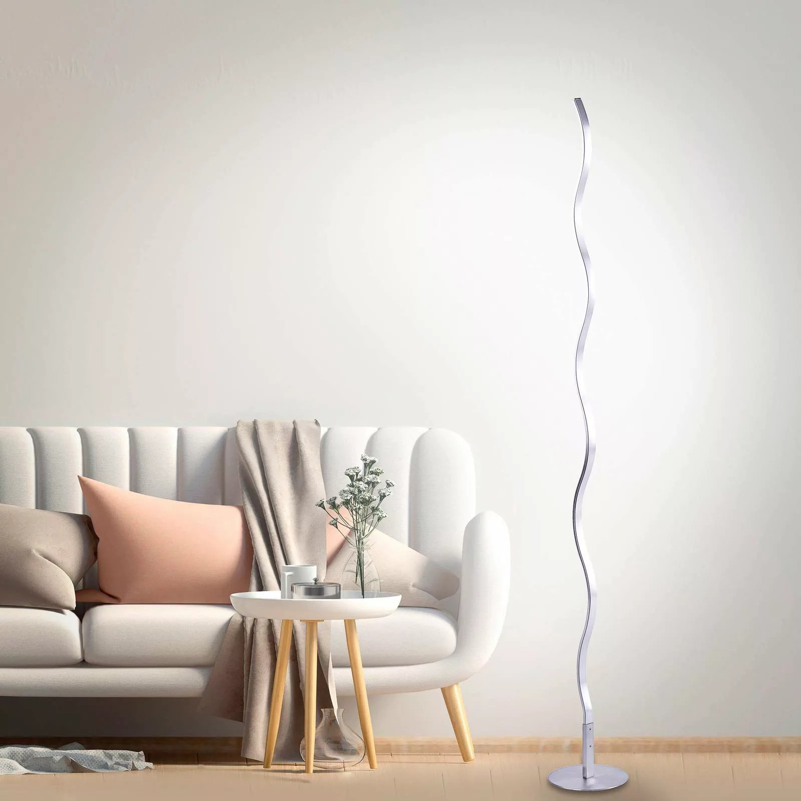 LED-Stehleuchte Wave 3.000K 120cm stahl günstig online kaufen