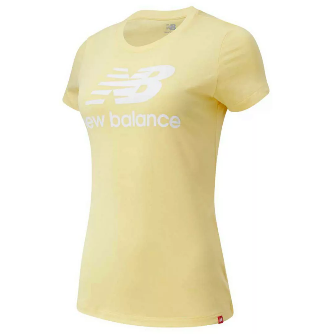 New Balance Essentials Stacked Logo Kurzarm T-shirt XS Lemon Haze günstig online kaufen