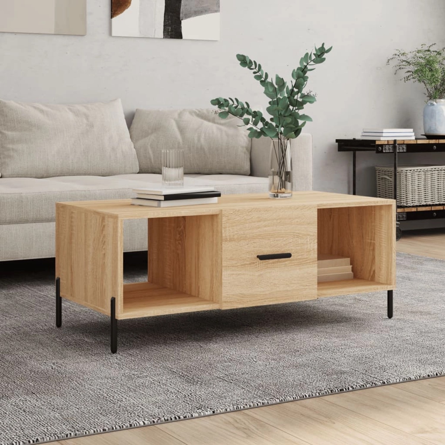 vidaXL Couchtisch Sonoma-Eiche 102x50x40 cm Holzwerkstoff Modell 3 günstig online kaufen