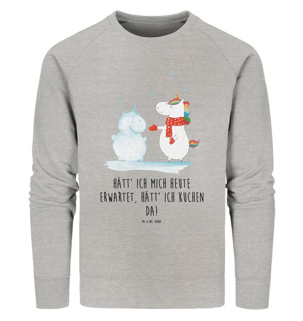 Mr. & Mrs. Panda Longpullover Größe XXL Einhorn Schneemann - Heather Grey - günstig online kaufen