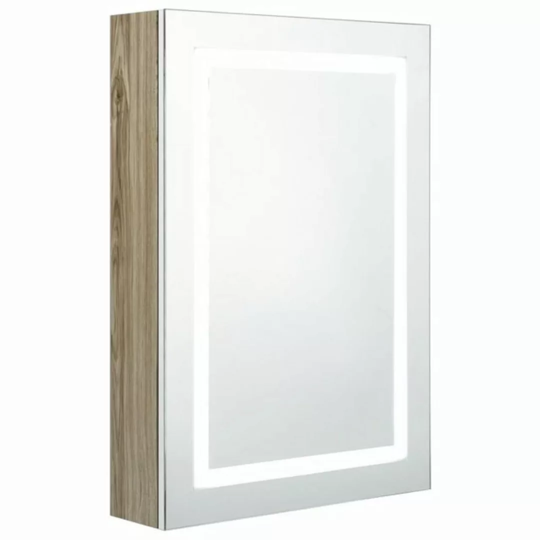 vidaXL Badezimmerspiegelschrank LED-Spiegelschrank fürs Bad Weiß und Eichen günstig online kaufen
