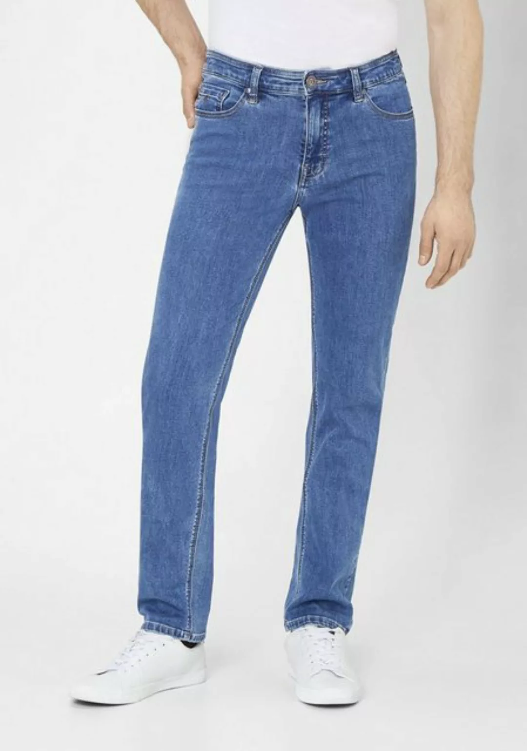 Paddock`s Herren Jeans Ranger Pipe - Slim Fit - Blau - Blue Dark Stone Moti günstig online kaufen