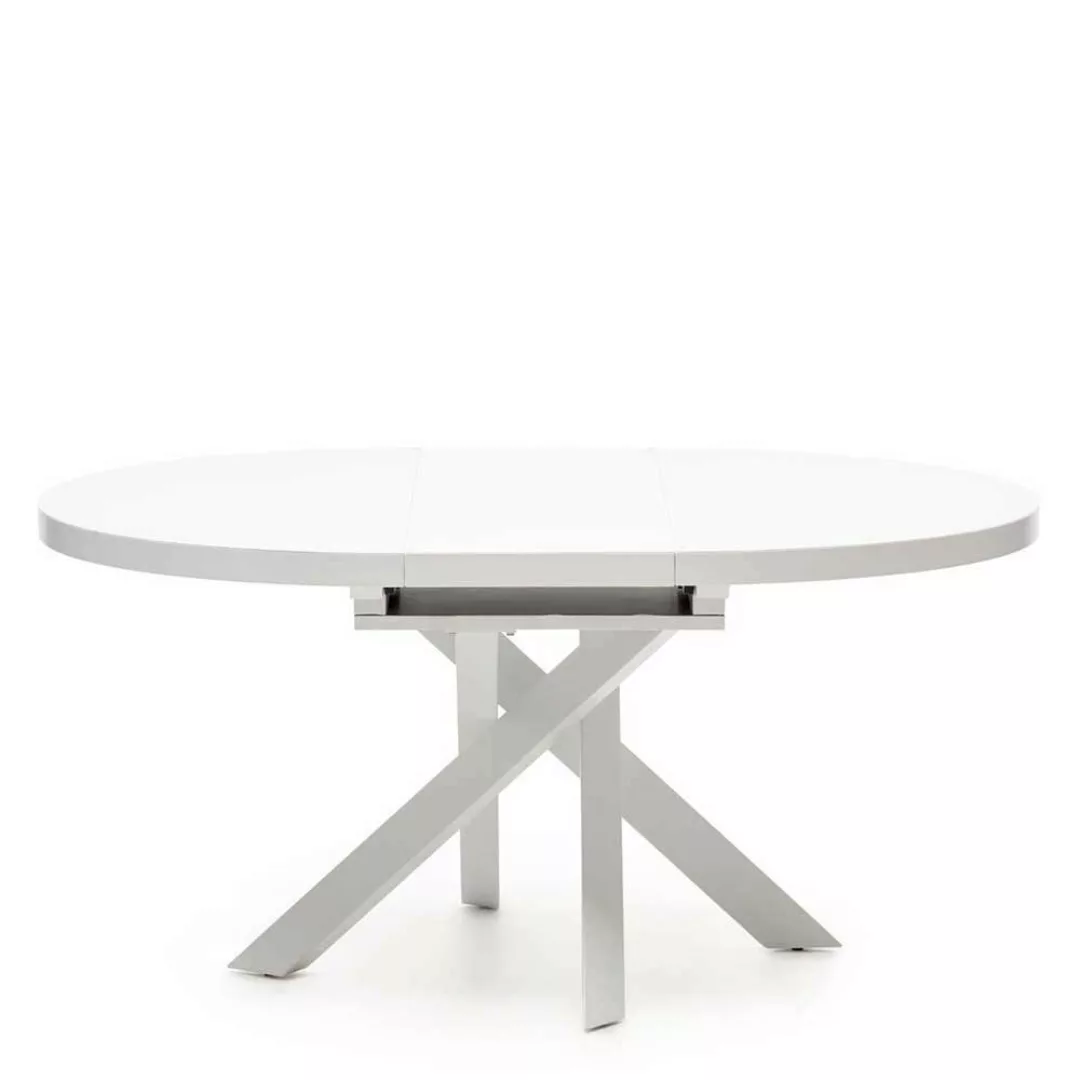 Tisch Esszimmer in Weiß Metall Mikado Fußgestell günstig online kaufen