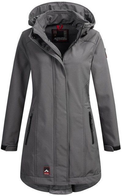 Alessandro Salvarini Softshelljacke ASAngelina lang mit abnehmbarer Kapuze günstig online kaufen