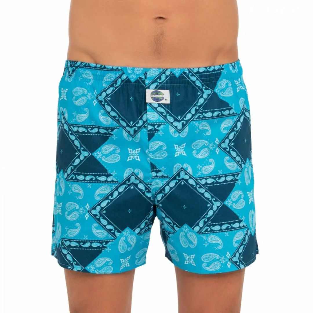 D.E.A.L International Boxershorts Blau mit Paisley günstig online kaufen