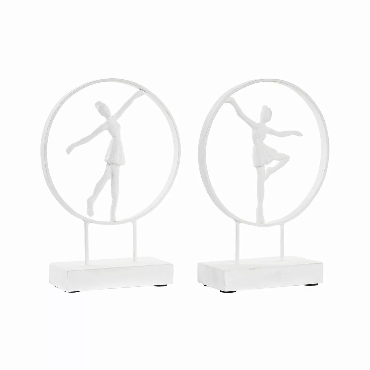 Deko-figur Dkd Home Decor Ballerina Aluminium Weiß Mango-holz Moderne (23 X günstig online kaufen