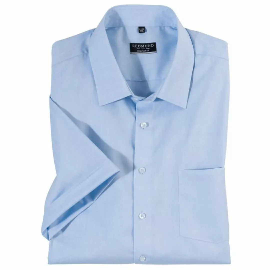 Redmond Kurzarmhemd Große Größen Herren Kurzarmhemd hellblau bügelleicht Re günstig online kaufen