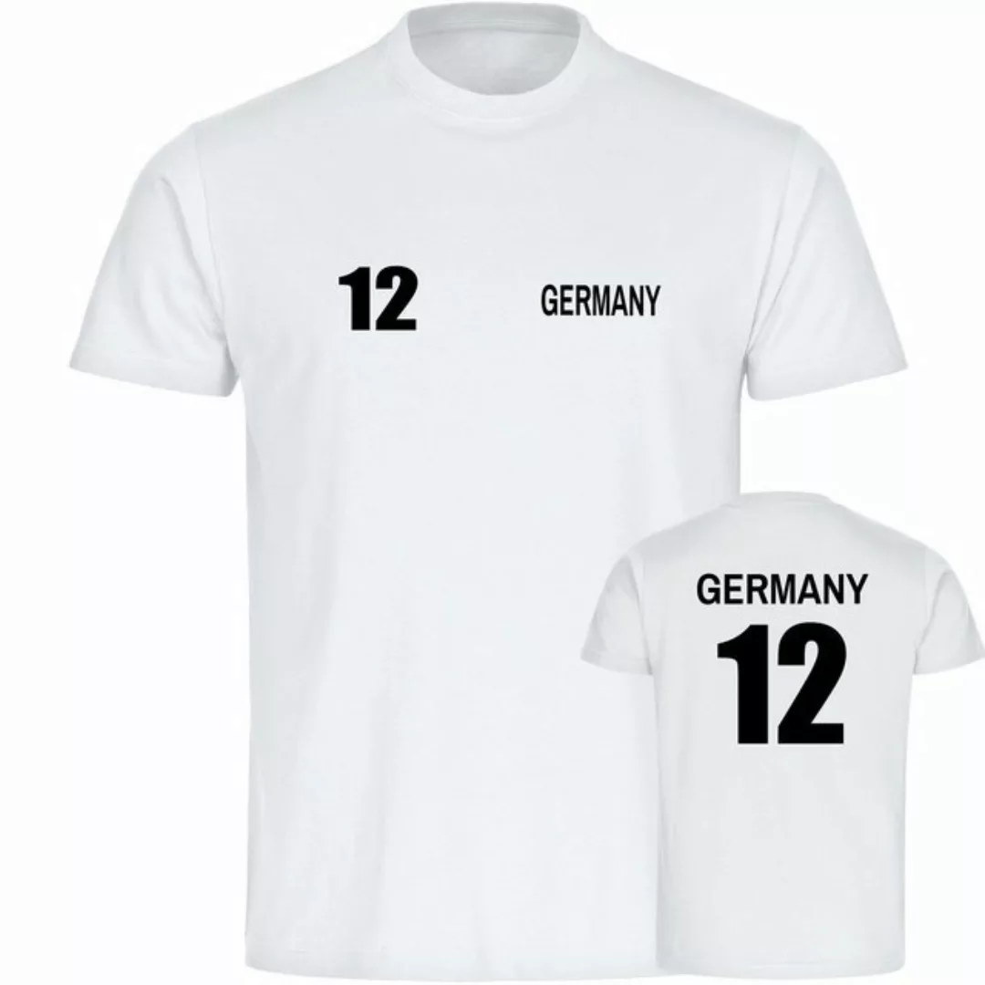 multifanshop T-Shirt Herren Germany - Trikot Nummer 12 - Männer günstig online kaufen