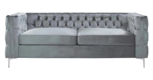 Xlmoebel Sofa Neue Chesterfield Stoff-Sofas für das Wohnzimmer mit drei Sit günstig online kaufen