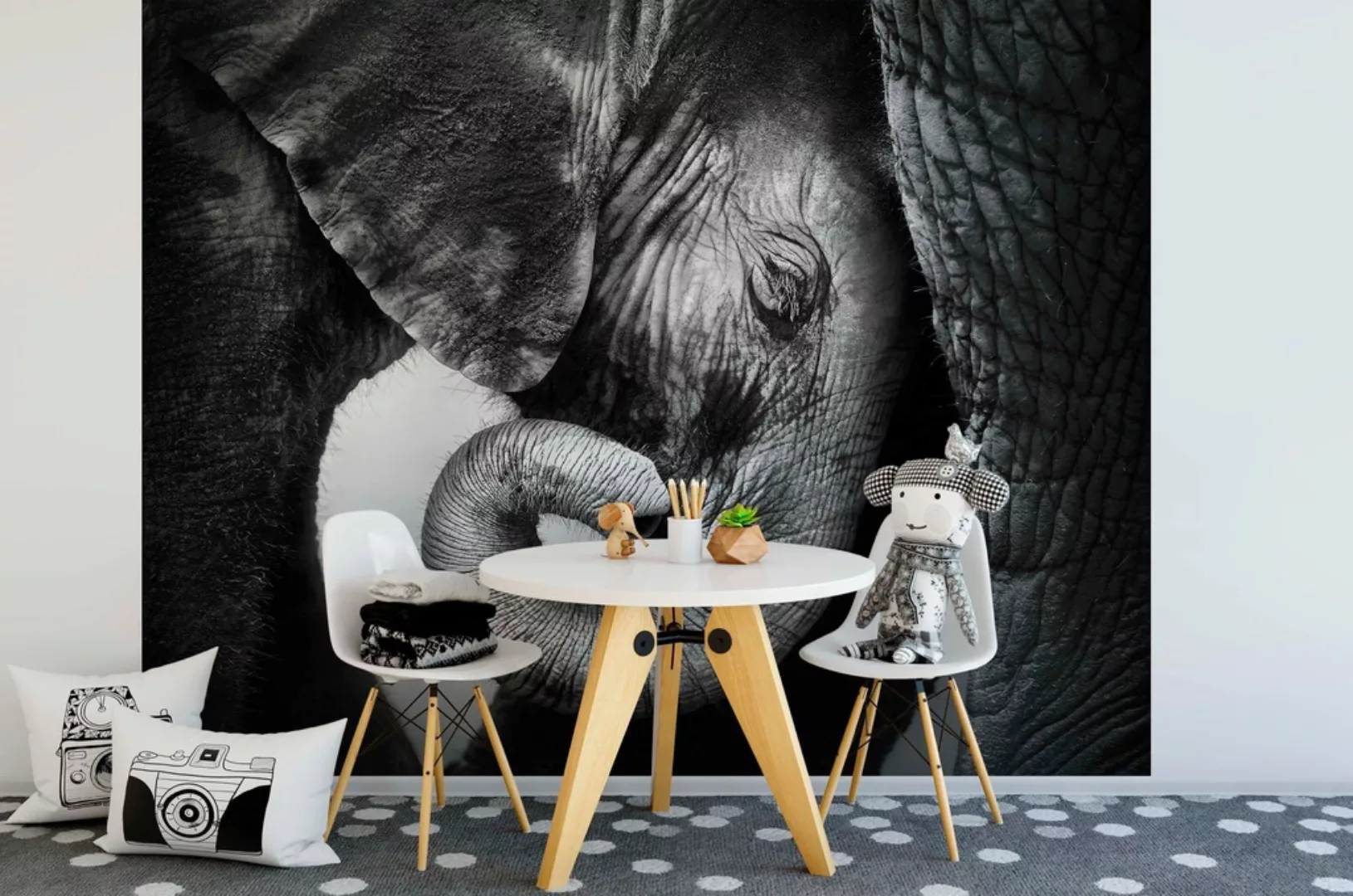 Fototapete "Elefanten" 3,36x2,60 m / Vlies günstig online kaufen