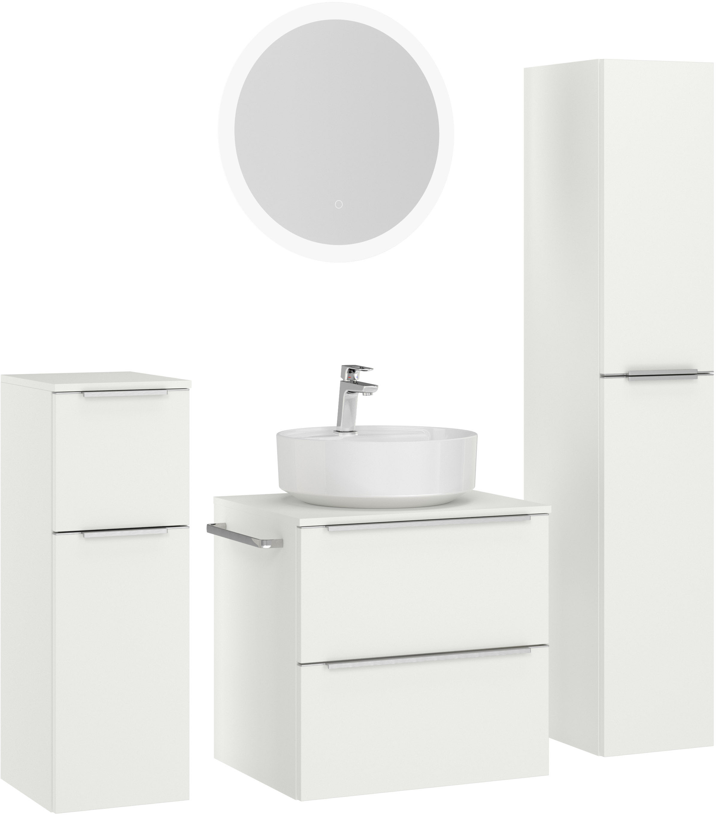 nobilia® Badmöbel-Set »Alvene«, (4 St., vormontiert, mit Soft-Close), inkl. günstig online kaufen