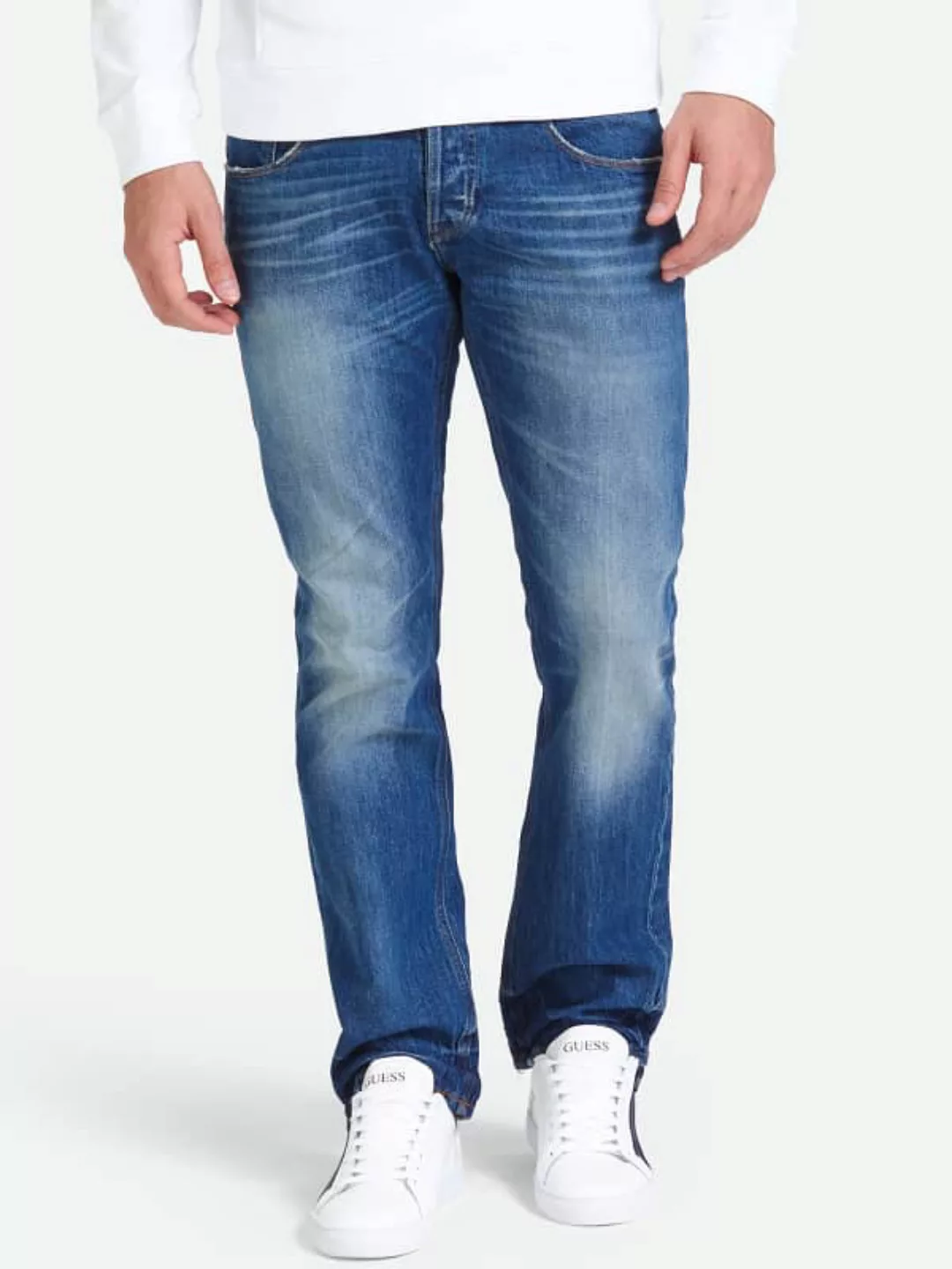 Jeans Used-Optik Ausgefranster Saum günstig online kaufen