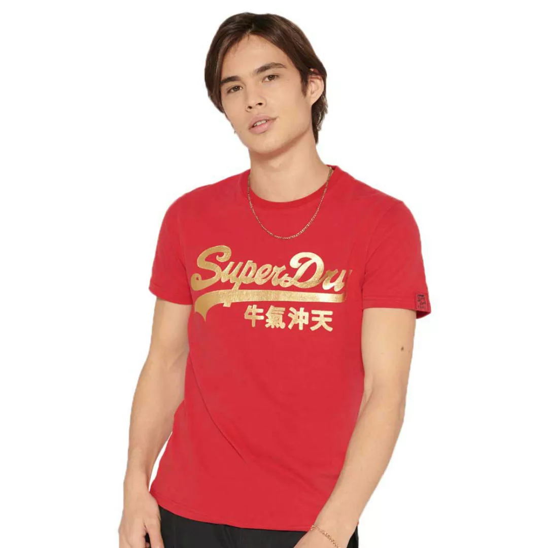 Superdry Cny Print Kurzarm T-shirt M Lucky Red günstig online kaufen