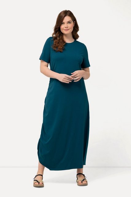 Ulla Popken Sommerkleid Jersey-Maxikleid Rundhals Halbarm Biobaumwolle günstig online kaufen