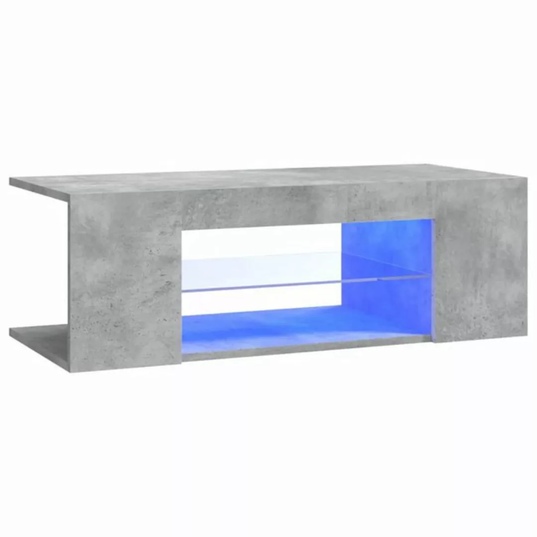 vidaXL TV-Schrank TV-Schrank mit LED-Leuchten Betongrau 90x39x30 cm Lowboar günstig online kaufen