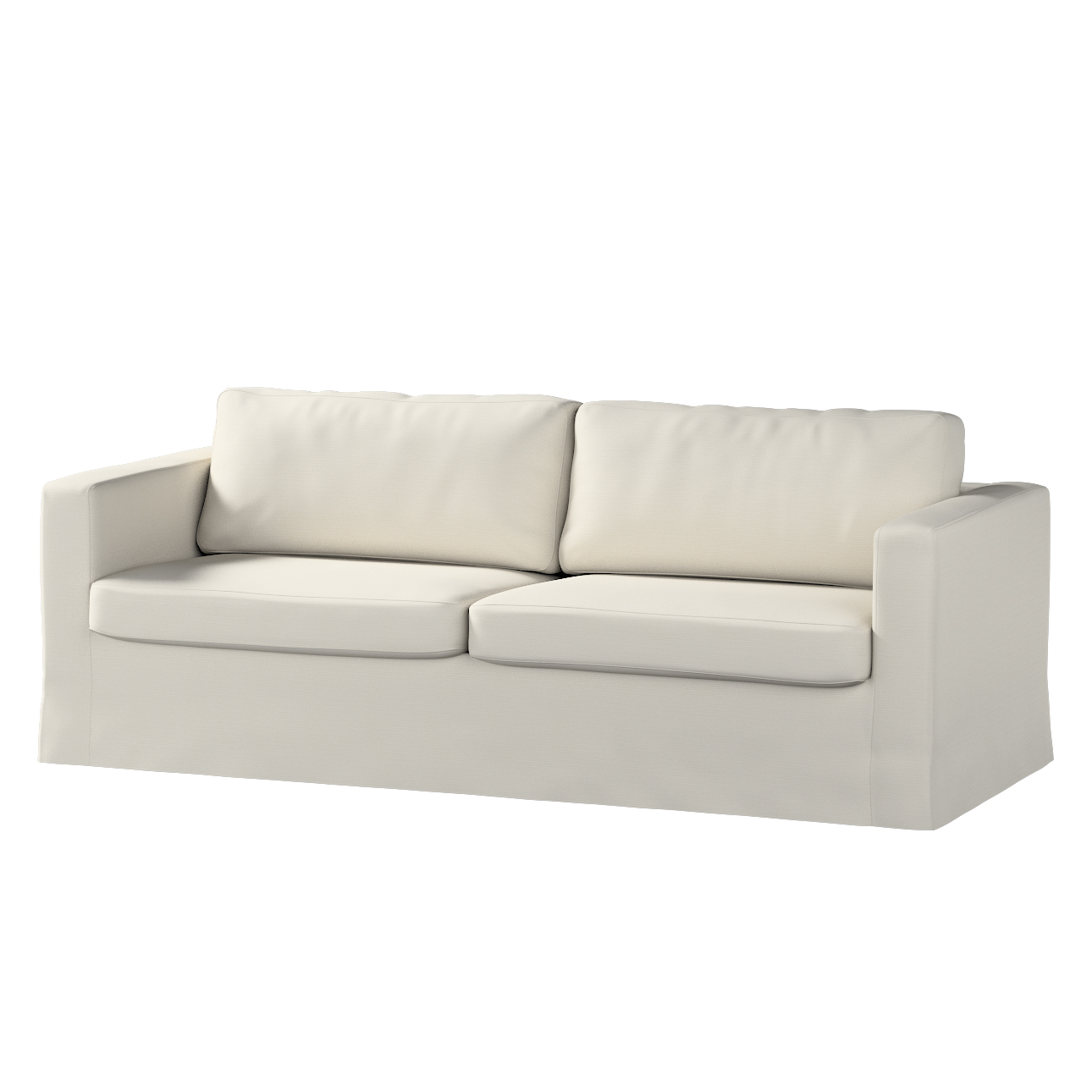 Bezug für Karlstad 3-Sitzer Sofa nicht ausklappbar, lang, hellgrau , Bezug günstig online kaufen