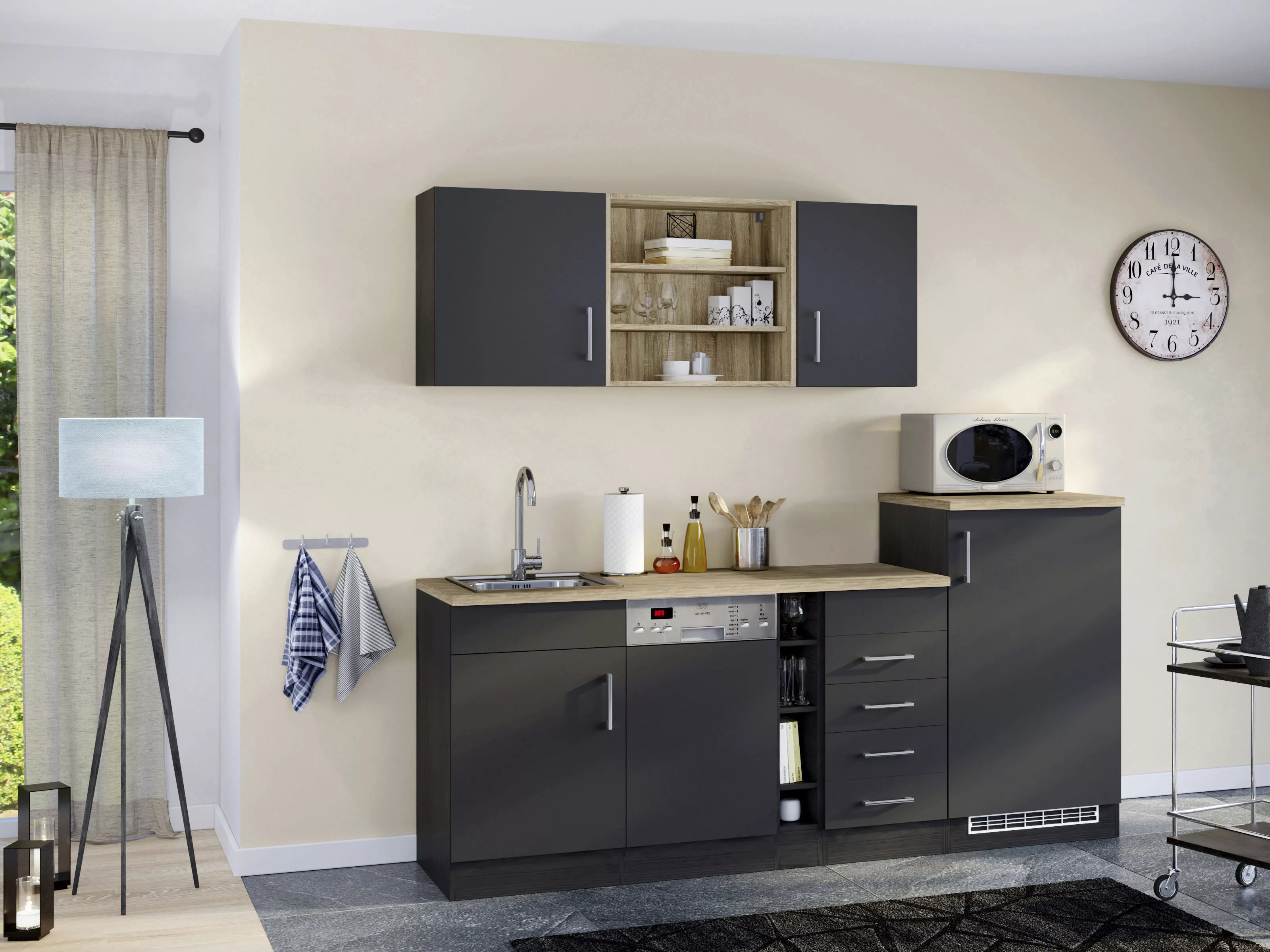 KOCHSTATION Küche »KS-Mali«, Breite 210 cm, mit E-Geräten günstig online kaufen