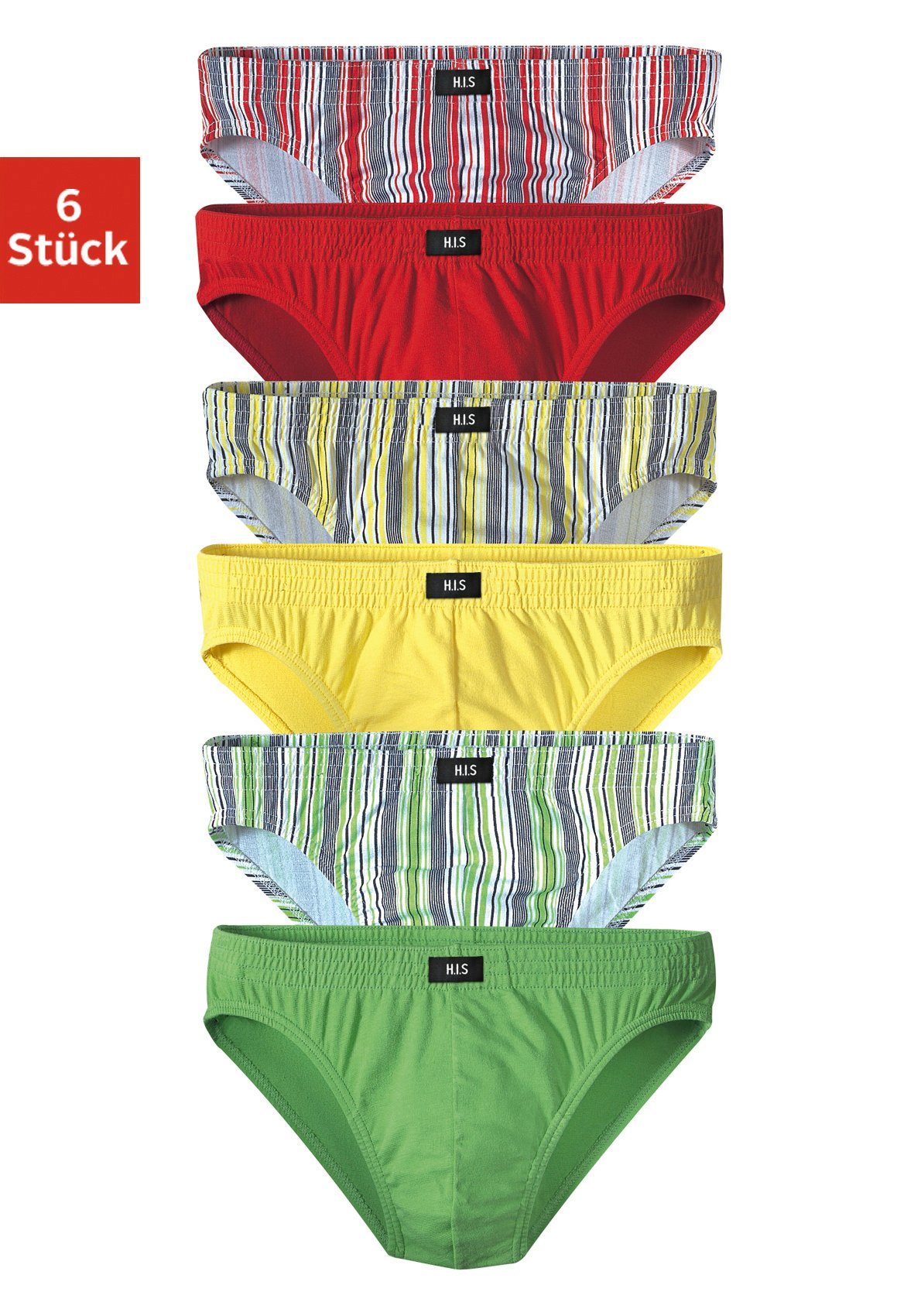 H.I.S Slip, (Packung, 6 St.), klassisch geschnitten günstig online kaufen