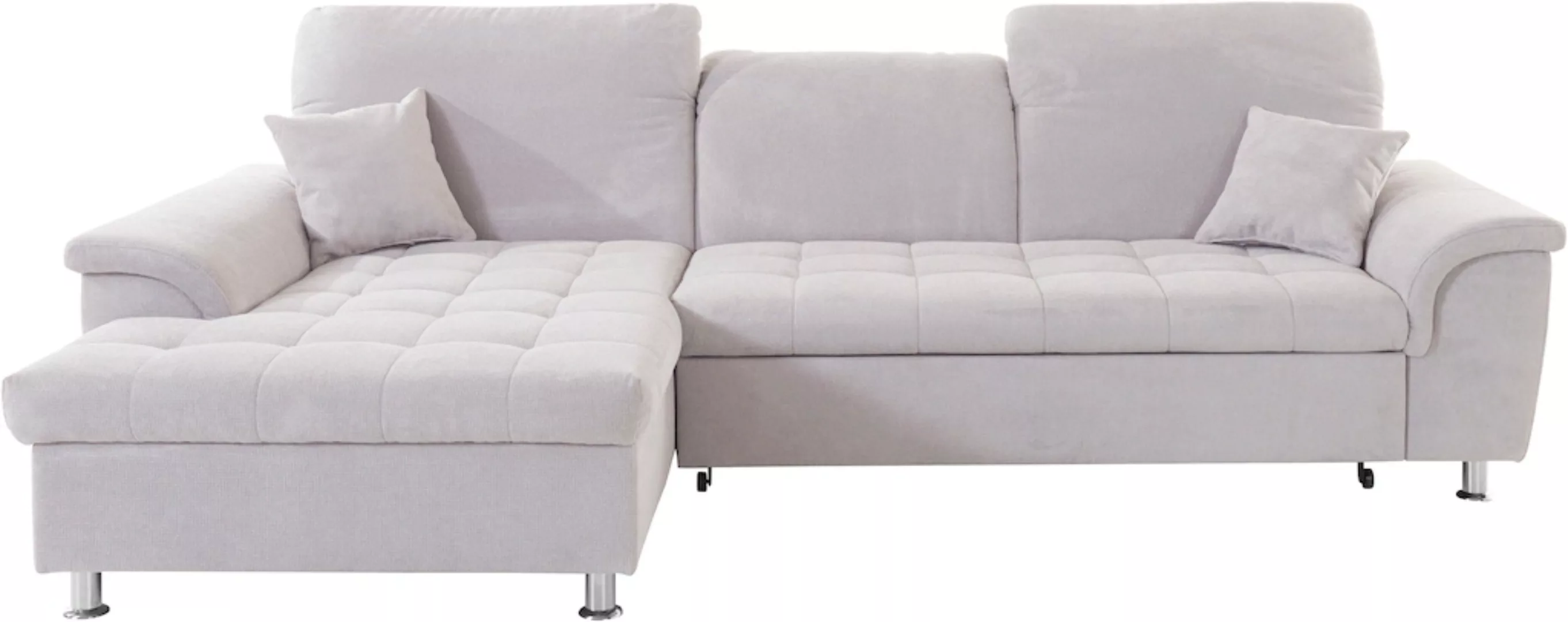 DOMO collection Ecksofa "Franzi, zeitlos und elegant, moderne Sitzheftung, günstig online kaufen