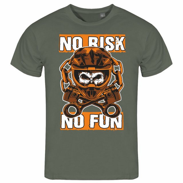 deinshirt Print-Shirt Herren T-Shirt No risk no fun Funshirt mit Motiv günstig online kaufen