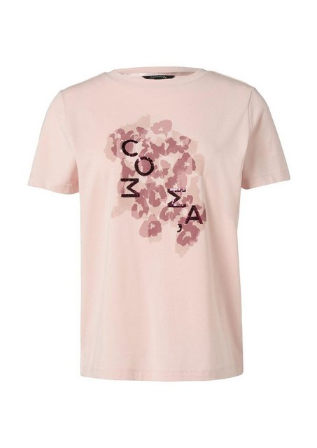 Comma Kurzarmshirt T-Shirt mit Artwork Artwork günstig online kaufen