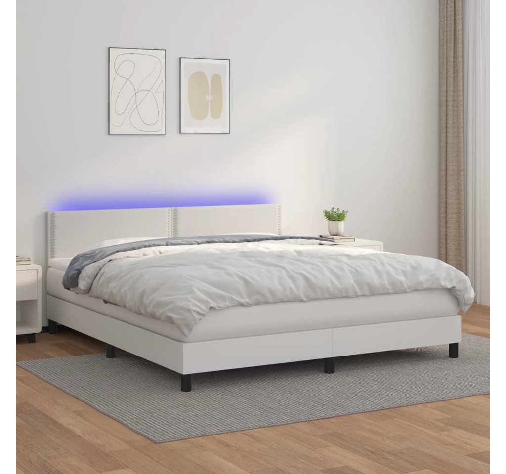 vidaXL Boxspringbett Bett Boxspringbett mit Matratze & LED Kunstleder (180 günstig online kaufen