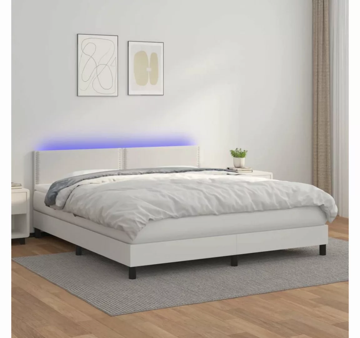 vidaXL Boxspringbett Bett Boxspringbett mit Matratze & LED Kunstleder (180 günstig online kaufen