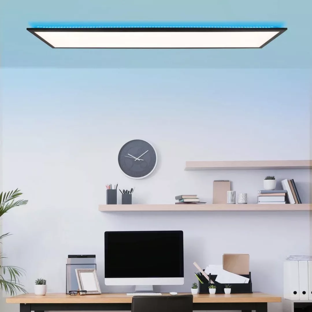 LED Panel Allie in Schwarz-matt 37W 3800lm 296x1196mm günstig online kaufen