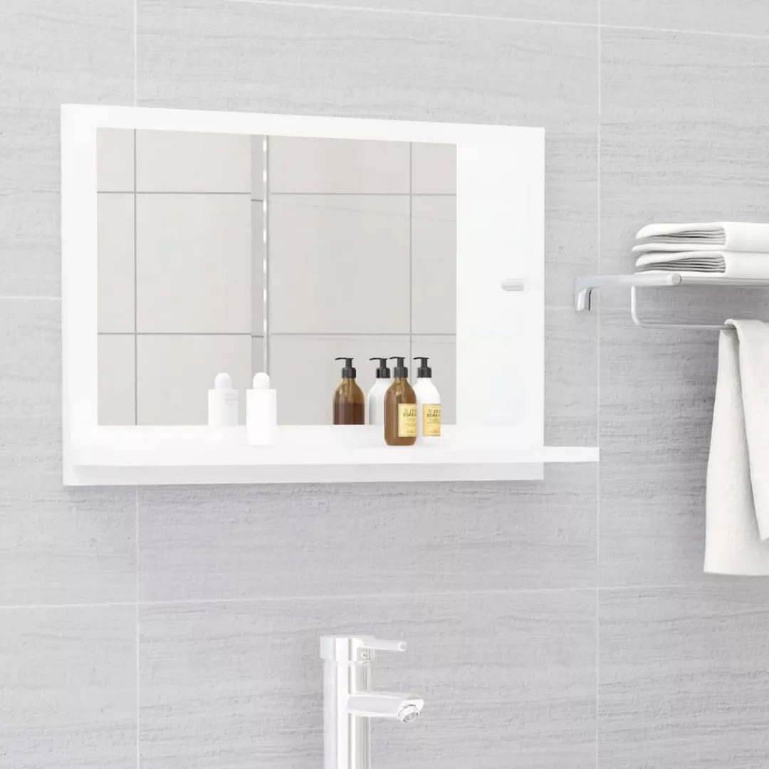 Badspiegel Hochglanz-weiß 60x10,5x37 Cm Spanplatte günstig online kaufen