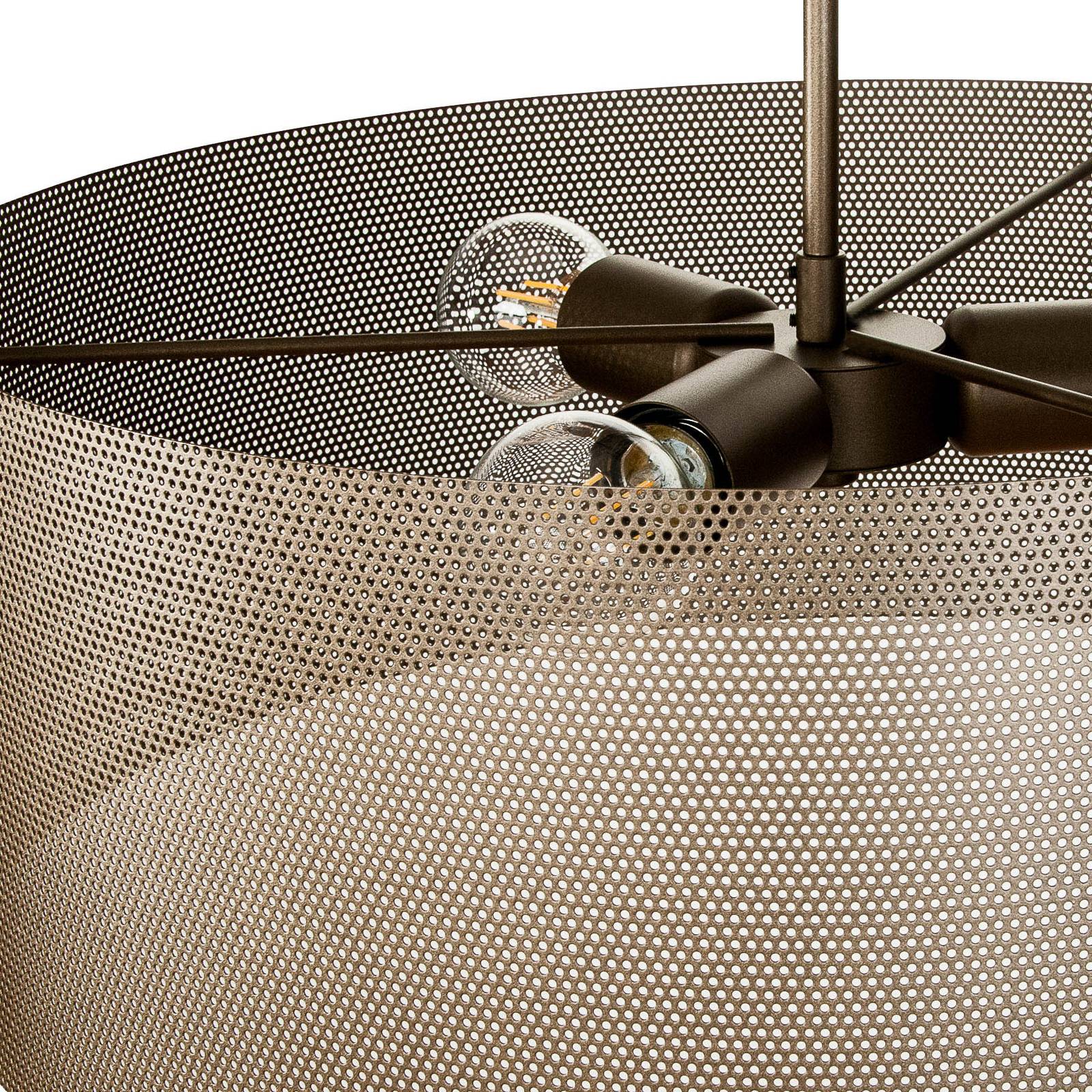 Deckenlampe Zofia, kaffeebraun, Metall, Ø 50 cm, 3-flg., E27 günstig online kaufen