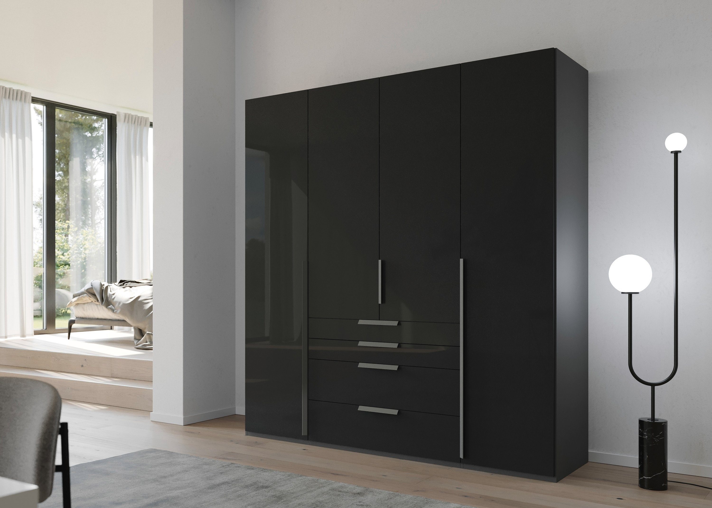 rauch Drehtürenschrank "Purisma", mit Glasfront, Schubladen und umfangreich günstig online kaufen