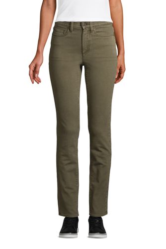 Farbige Shaping Jeans EcoVero, Straight Fit High Waist, Damen, Größe: 36 32 günstig online kaufen