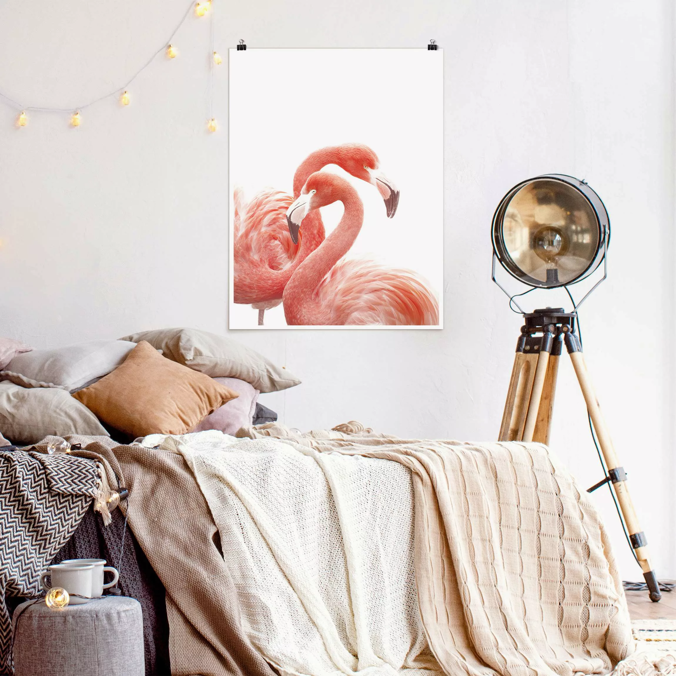 Poster Zwei Flamingos günstig online kaufen