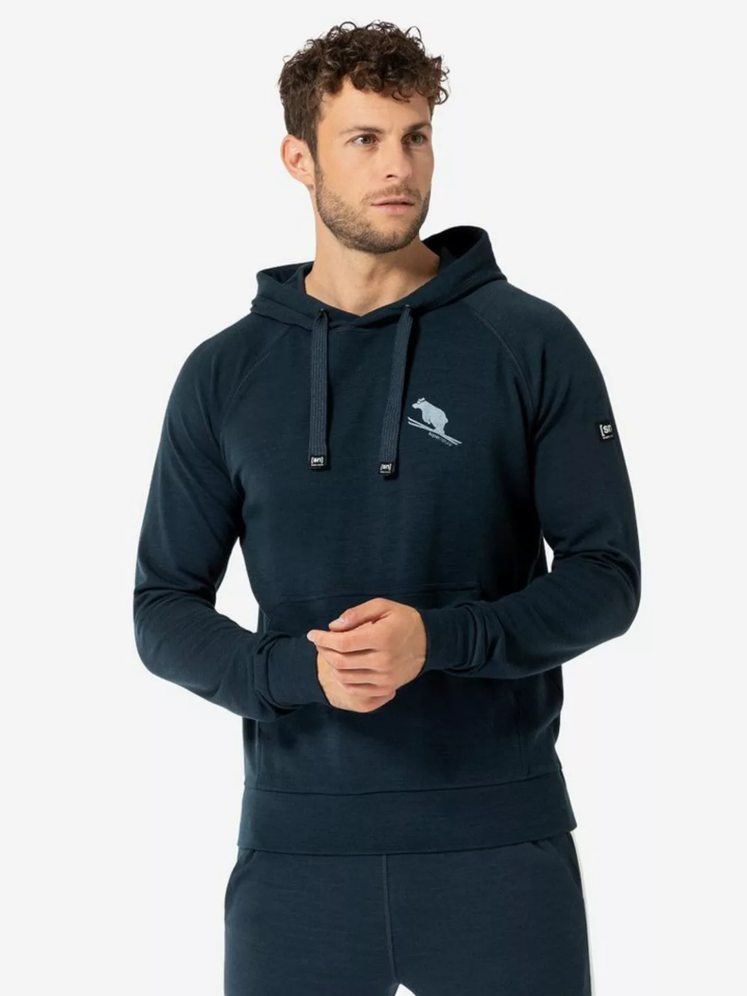 SUPER.NATURAL Sweatshirt für Herren, Merino FAVOURITE FLEAR mit Bär Motiv günstig online kaufen