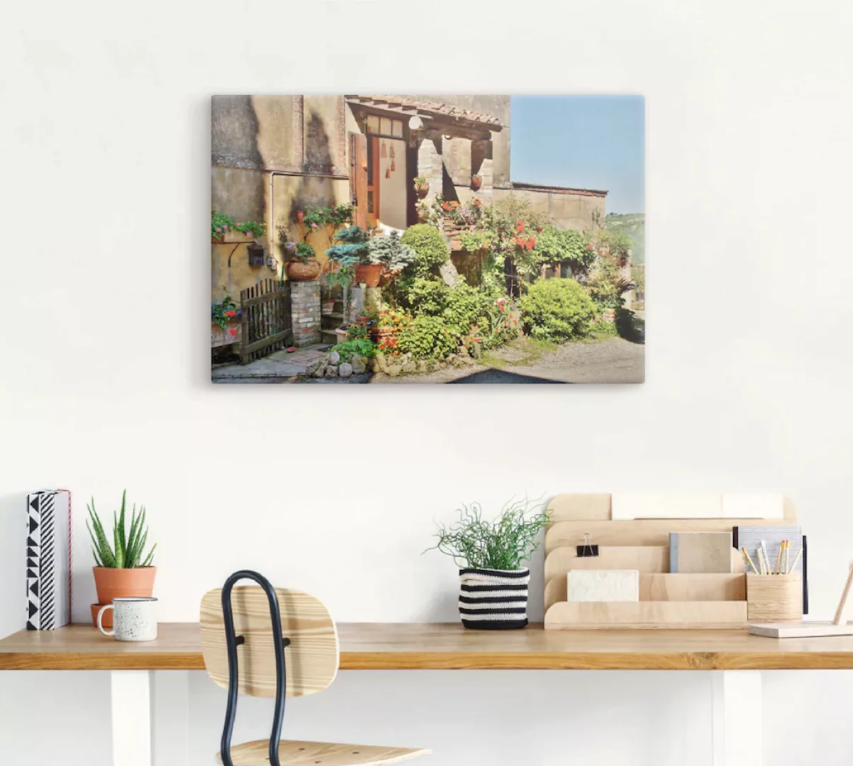 Artland Wandbild »Kleines Paradies in der Toskana«, Gebäude, (1 St.) günstig online kaufen