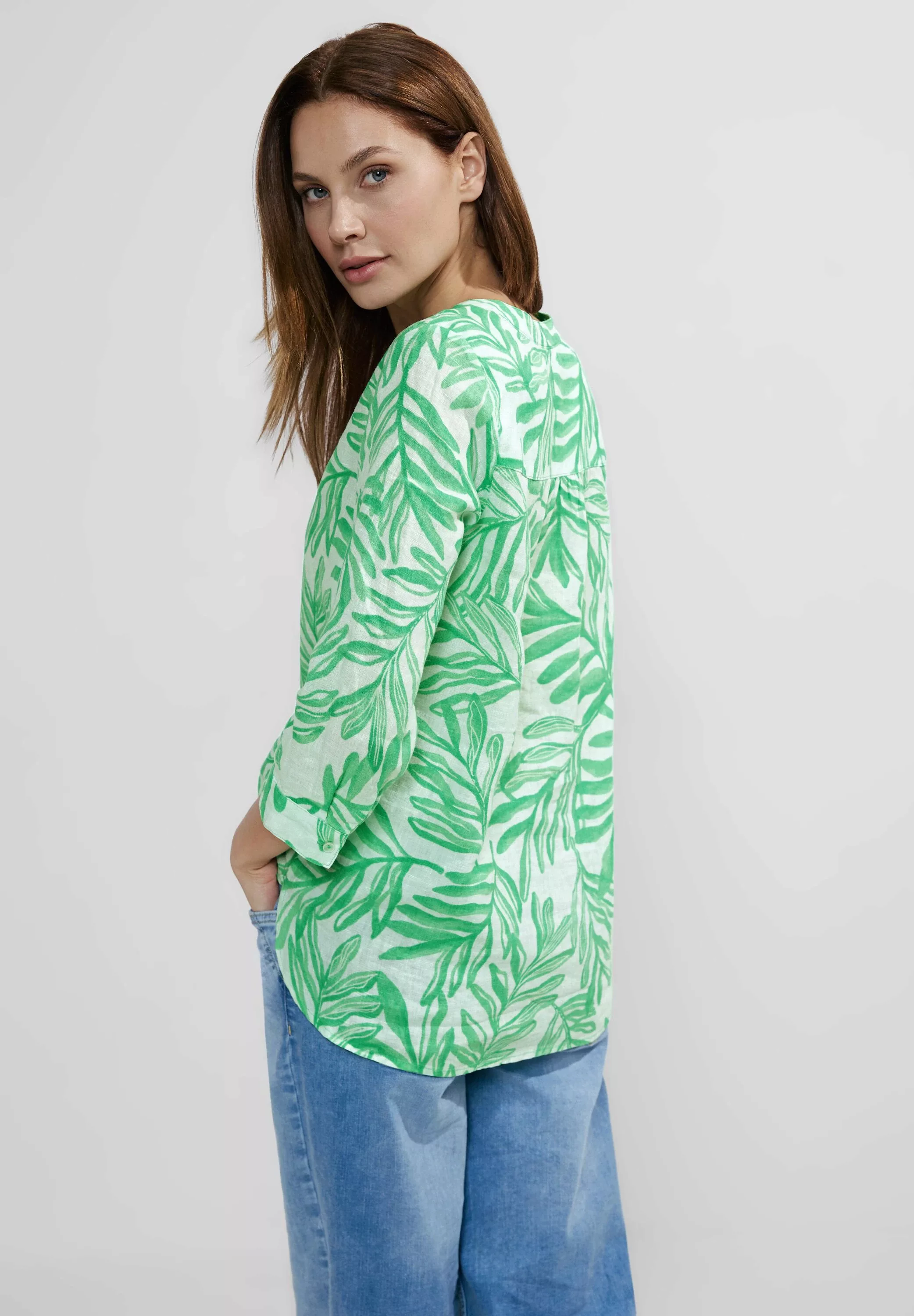 Cecil Shirtbluse mit Blätterprint günstig online kaufen