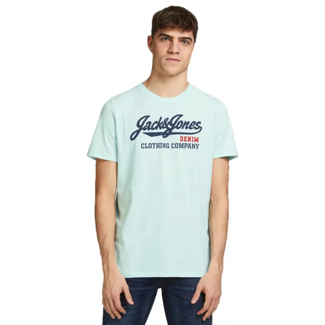 Jack & Jones Logo 2 Colors Kurzärmeliges T-shirt M Hawaiian Sunset / Slim F günstig online kaufen