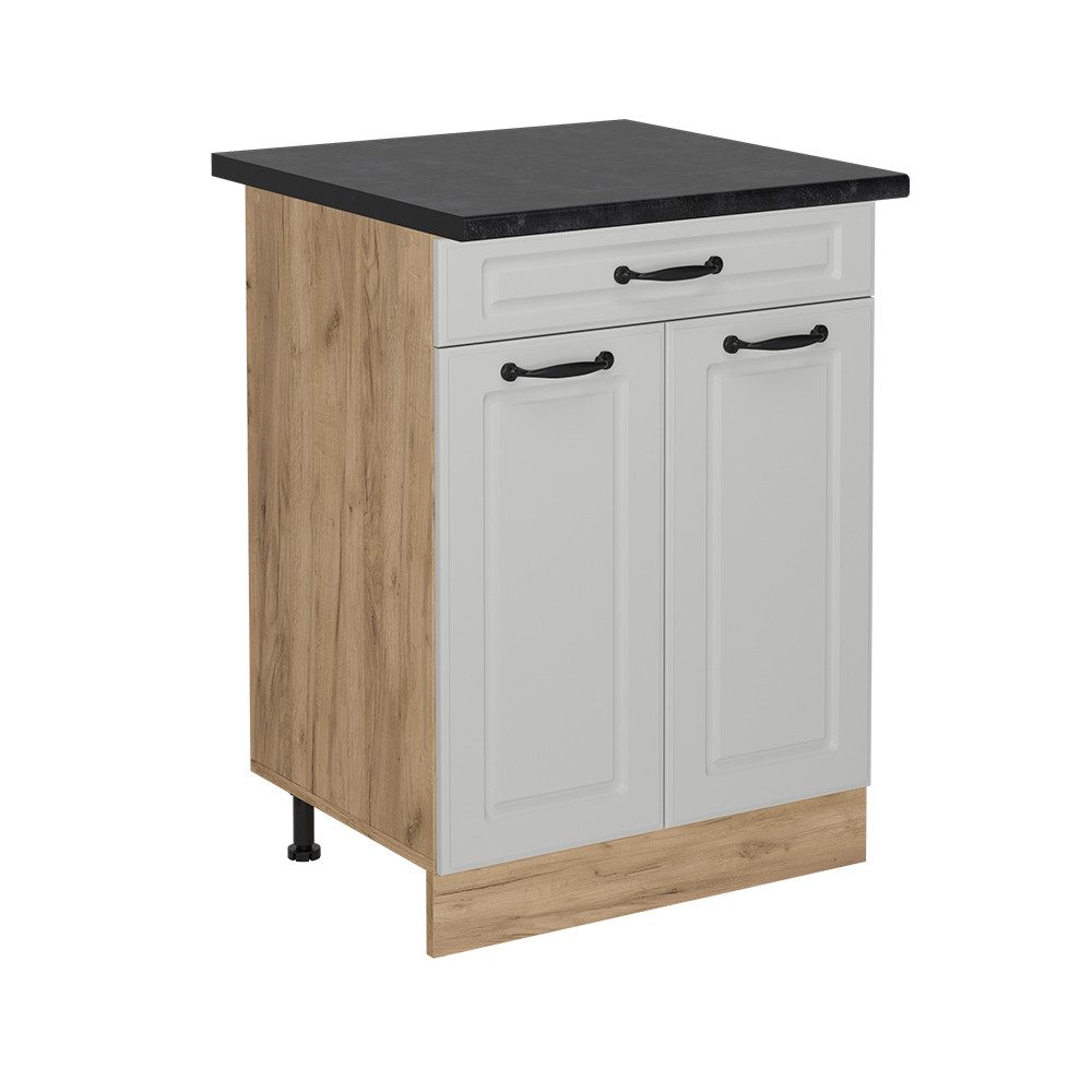 Vicco Unterschrank R-Line, Weiß Landhaus/Goldkraft Eiche, günstig online kaufen