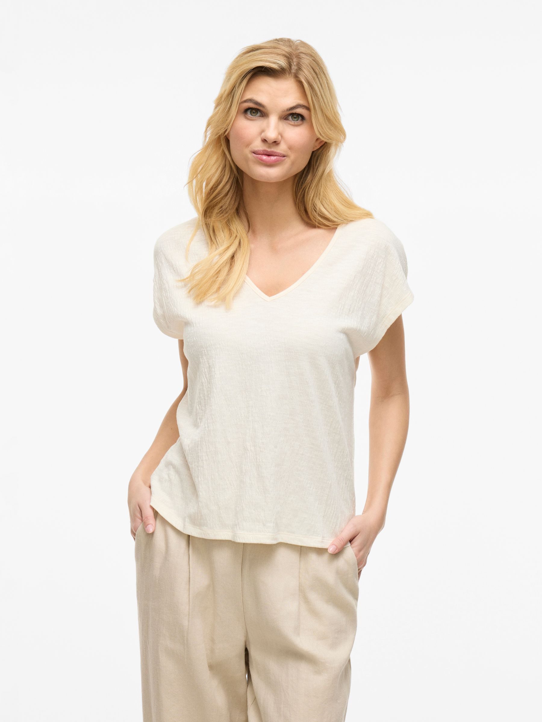 Vila T-Shirt Legere mit Spitzen Details günstig online kaufen