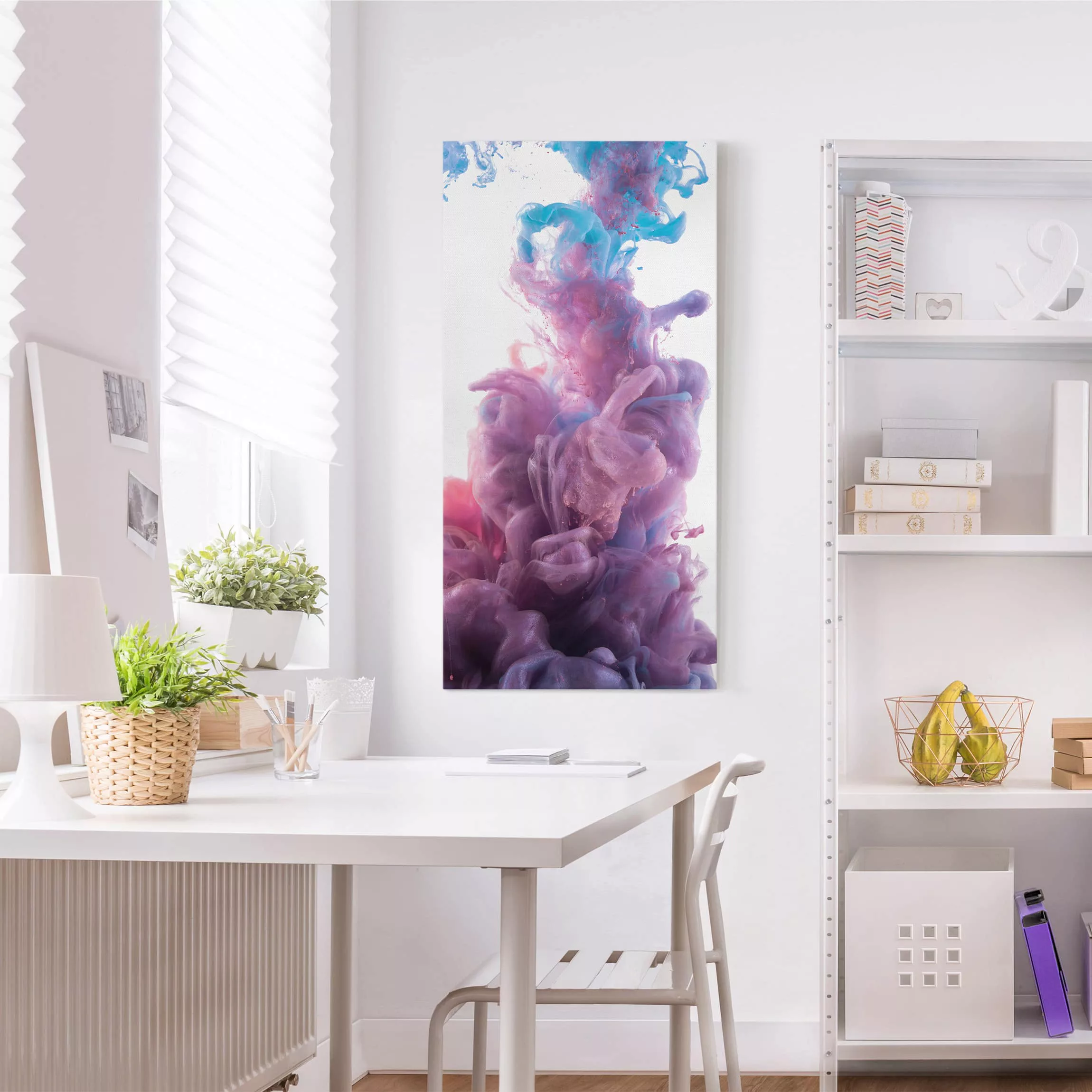 Leinwandbild Abstrakt - Hochformat Abstrakter flüssiger Farbeffekt günstig online kaufen